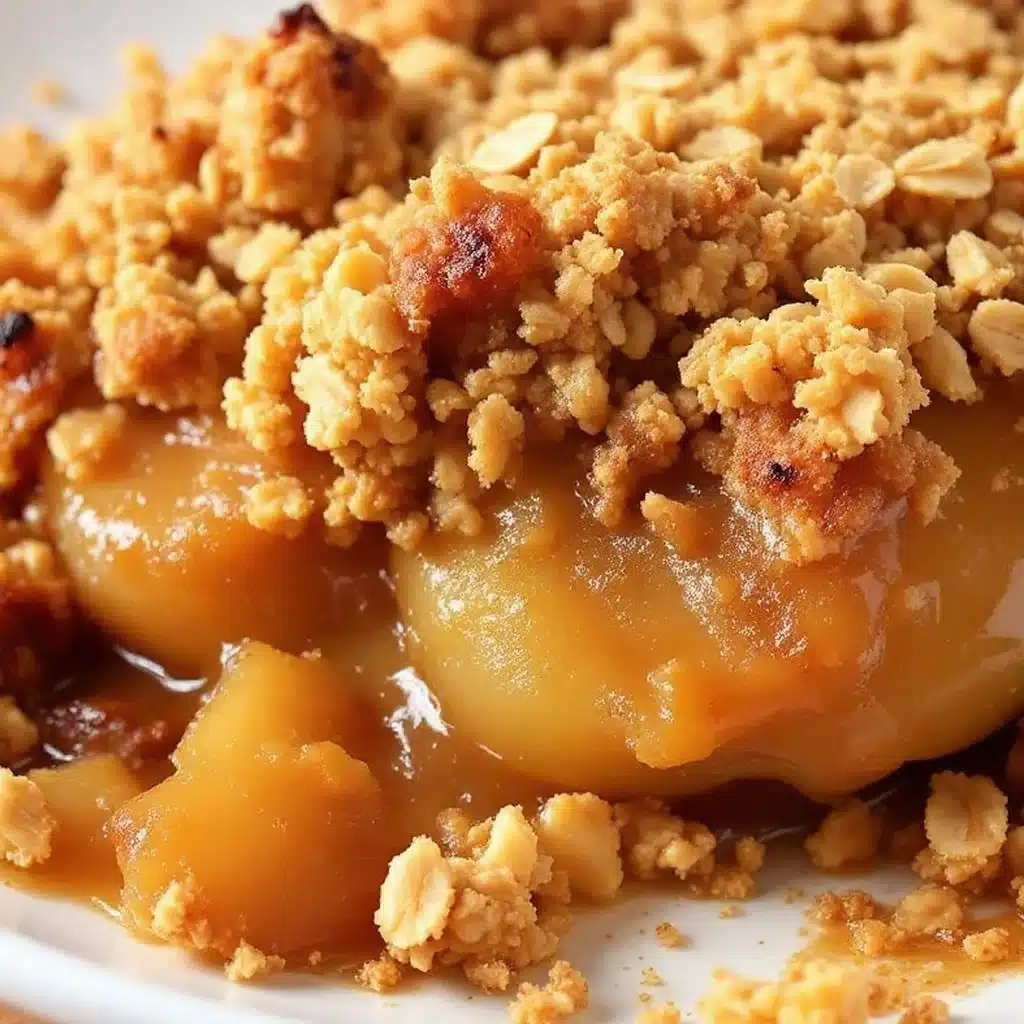 classic apple crisp with buttery oat crumble - featured image