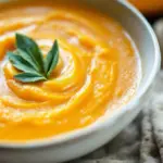 cozy creamy butternut squash soup with sage - featured image