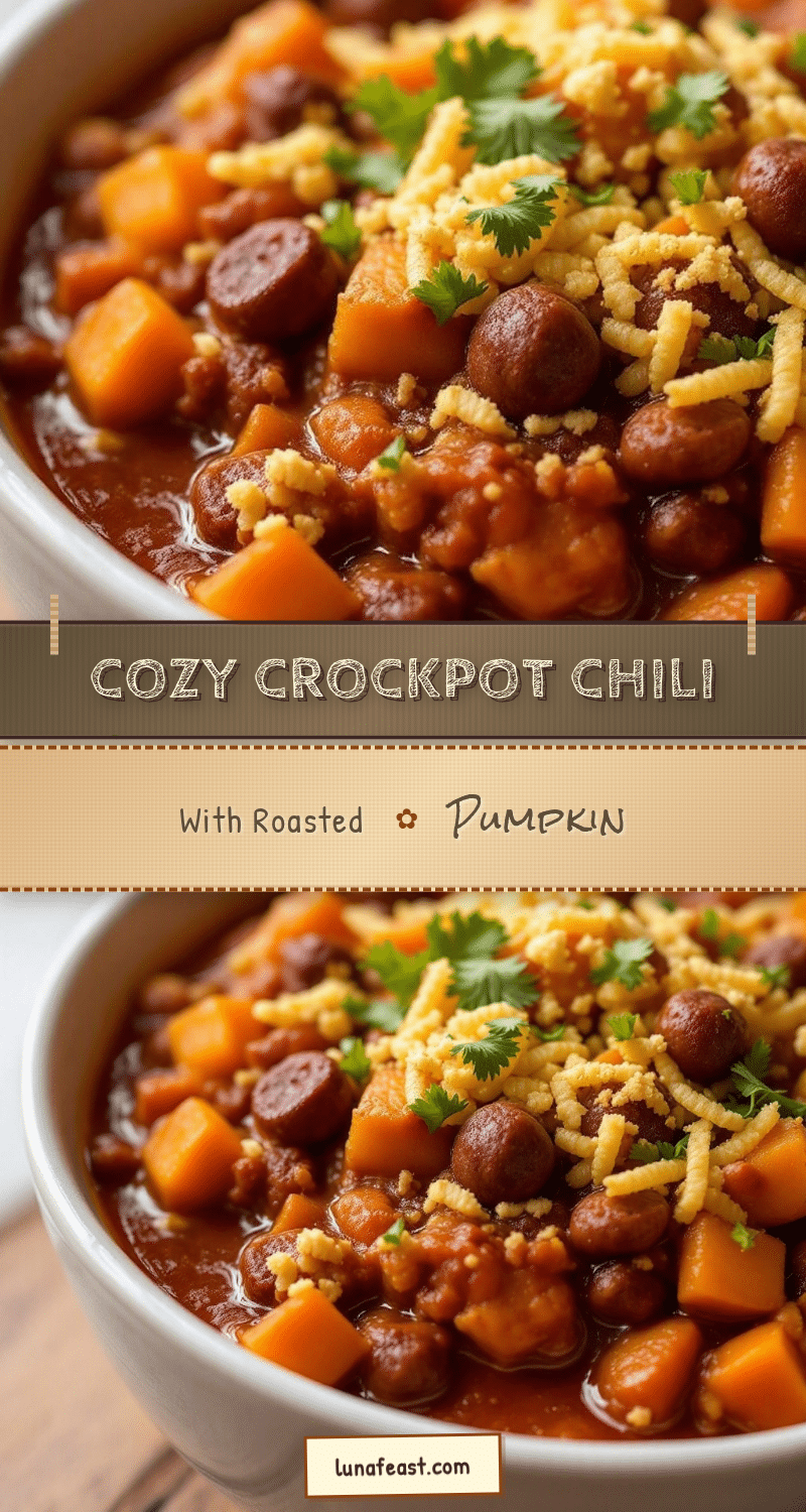 cozy crockpot chili with roasted pumpkin recipe
