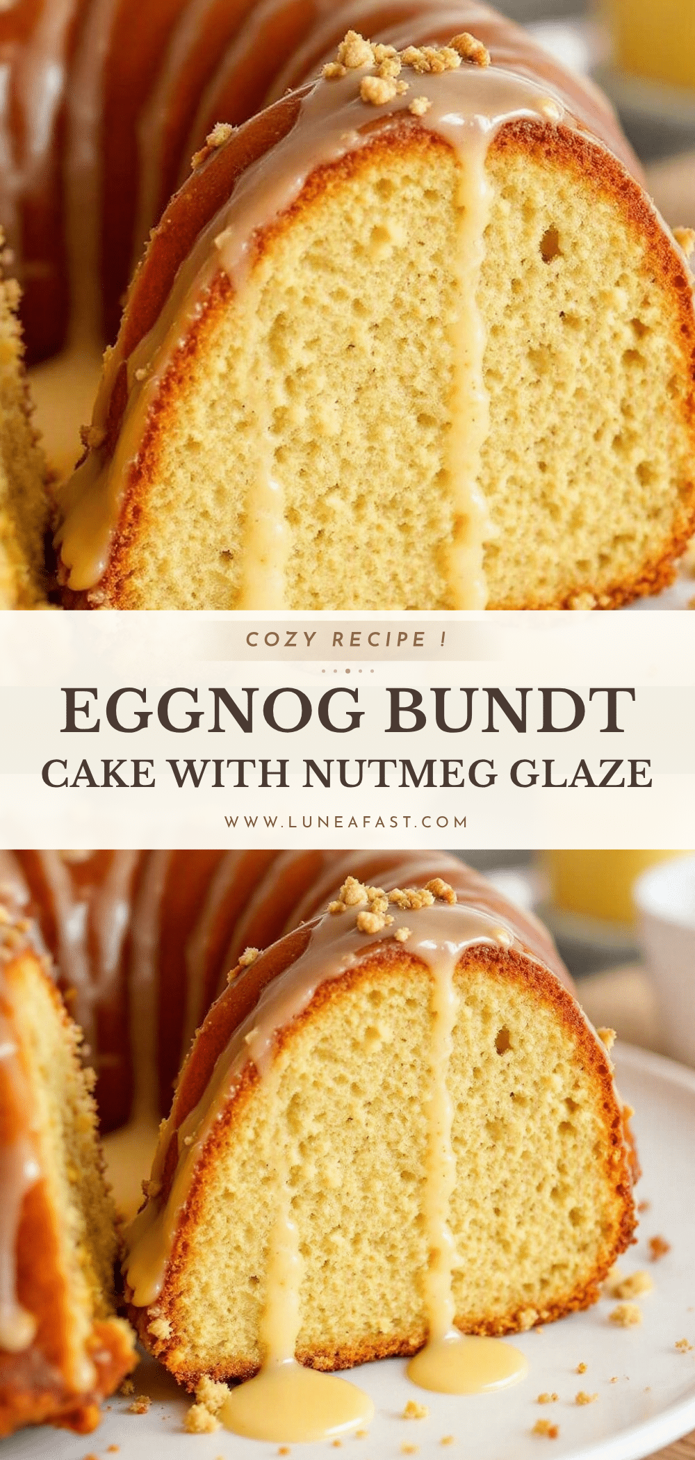 Cozy Eggnog Bundt Cake recipe