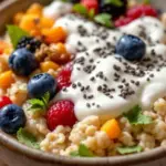 creamy berry chia overnight oats - featured image
