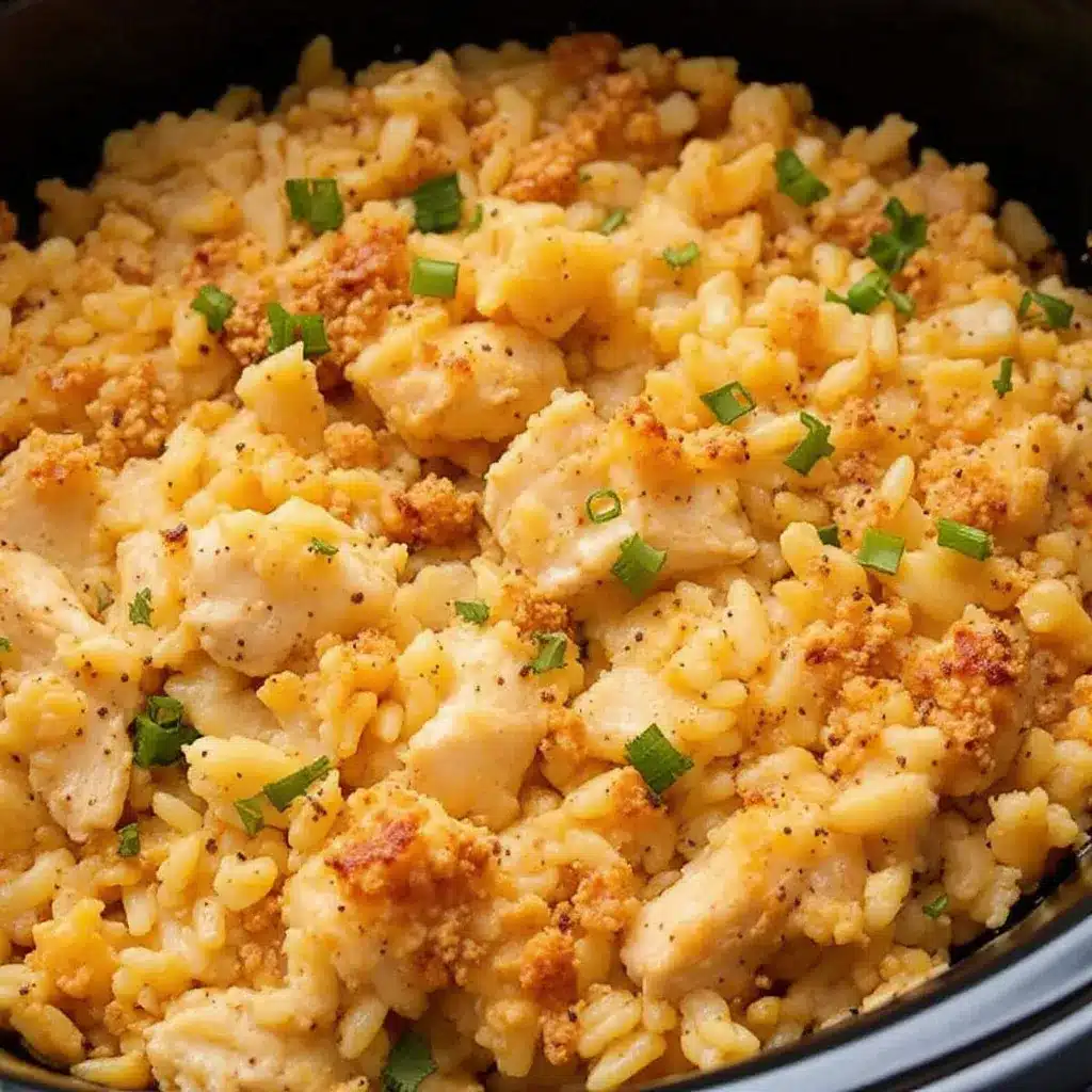 creamy crockpot chicken and rice casserole preparation steps