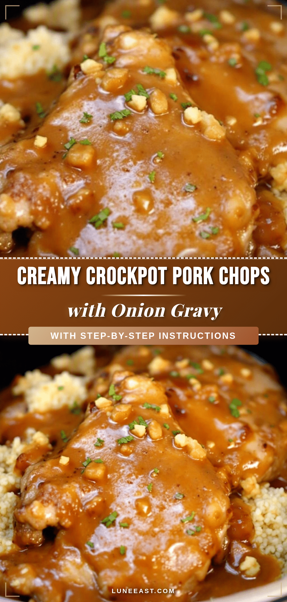 creamy crockpot pork chops with onion gravy recipe