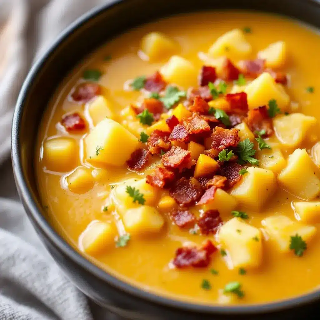 creamy crockpot potato soup with crispy bacon preparation steps