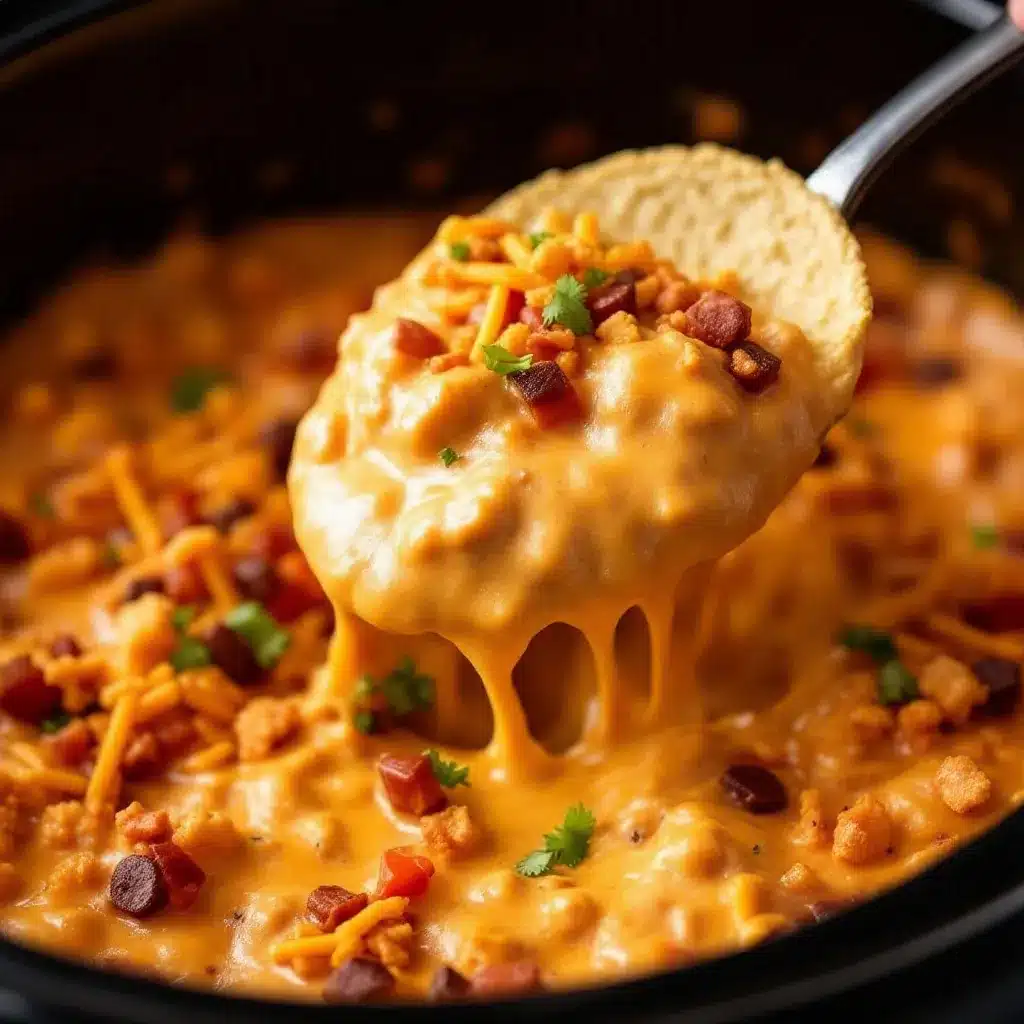 creamy crockpot queso dip preparation steps