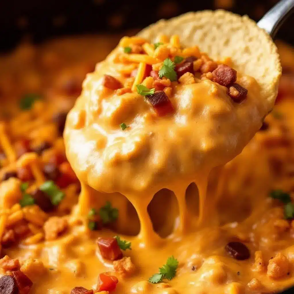 creamy crockpot queso dip - featured image