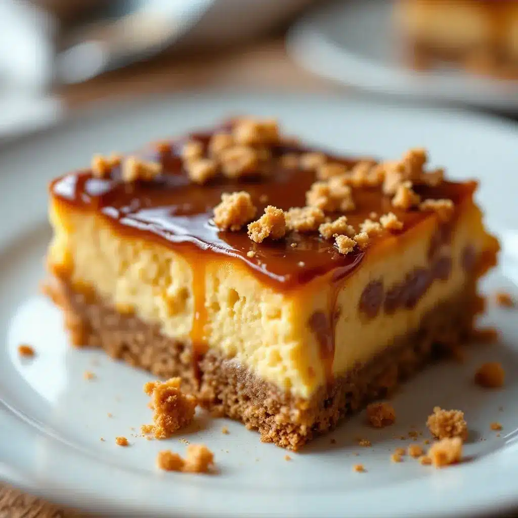Creamy Fall Cheesecake Bars preparation steps