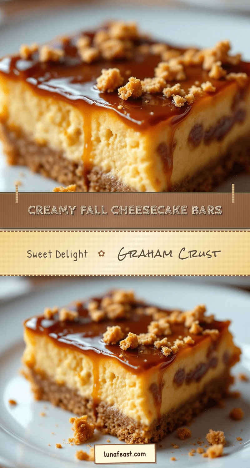 Creamy Fall Cheesecake Bars recipe