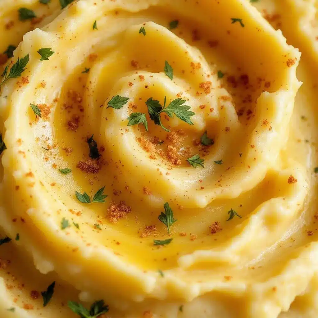 creamy garlic herb mashed potatoes - featured image
