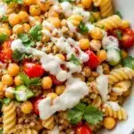 creamy high-fiber chickpea pasta salad - featured image