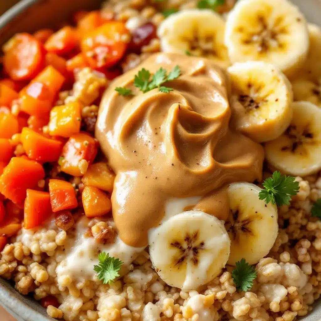 creamy peanut butter banana overnight oats - featured image