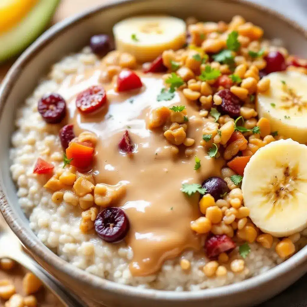 creamy peanut butter banana overnight oats preparation steps