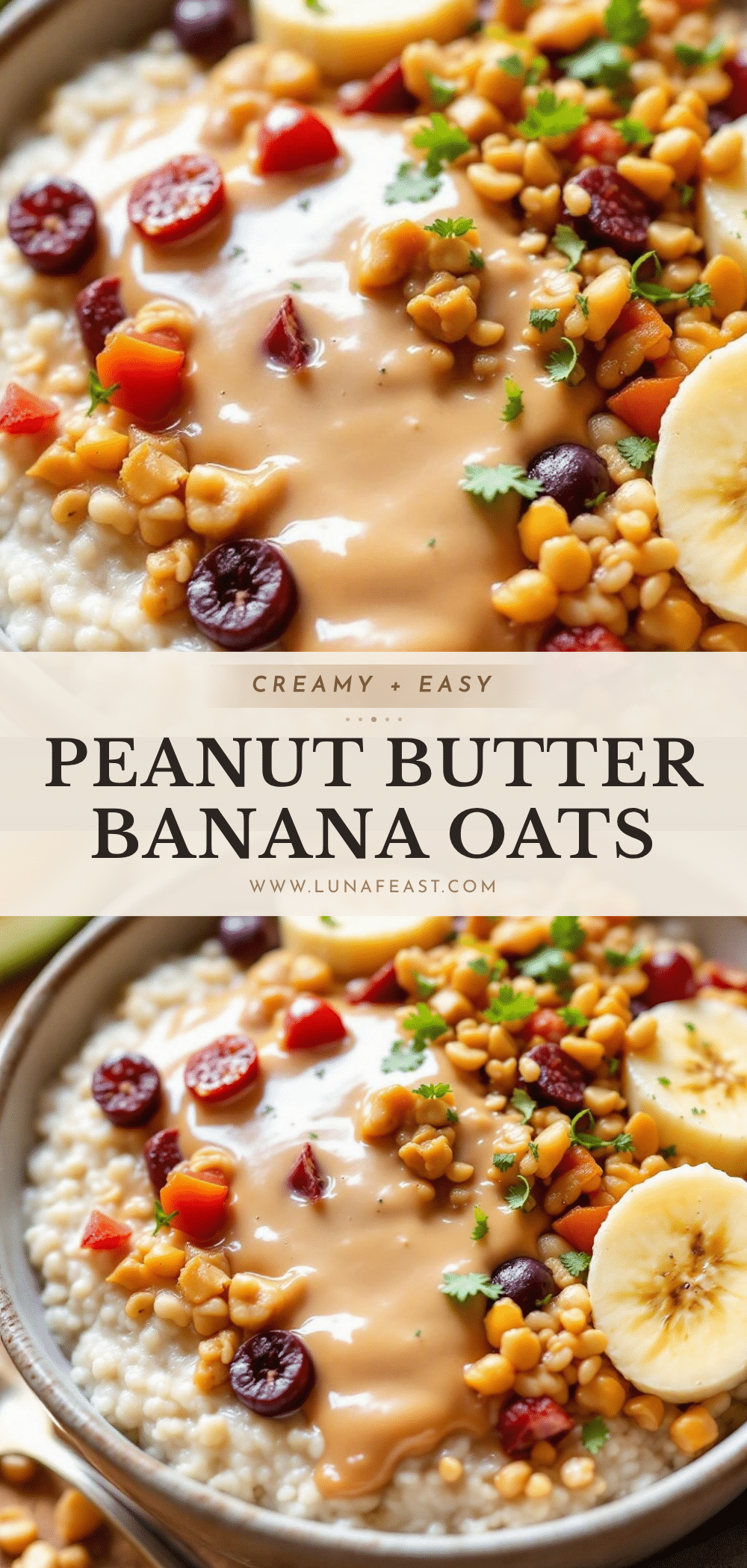 creamy peanut butter banana overnight oats recipe