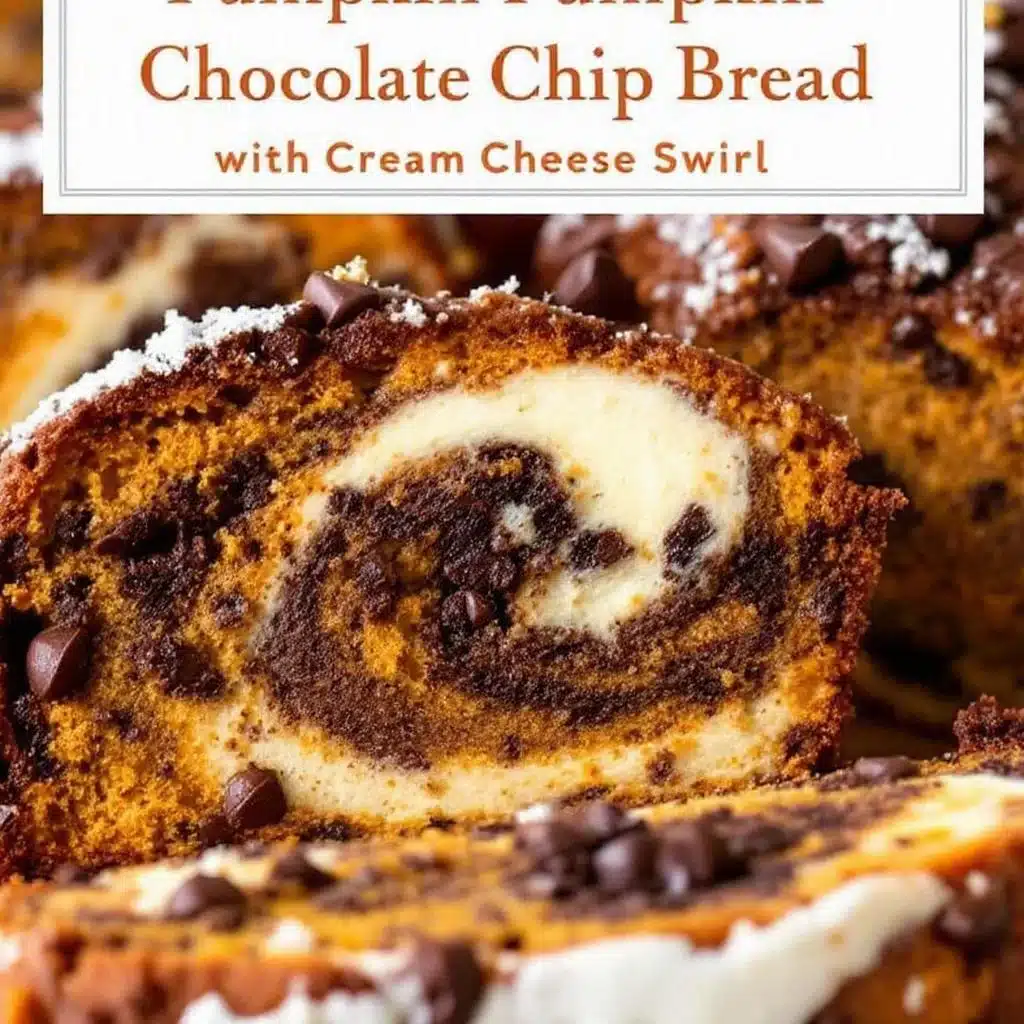 creamy pumpkin chocolate chip bread - featured image