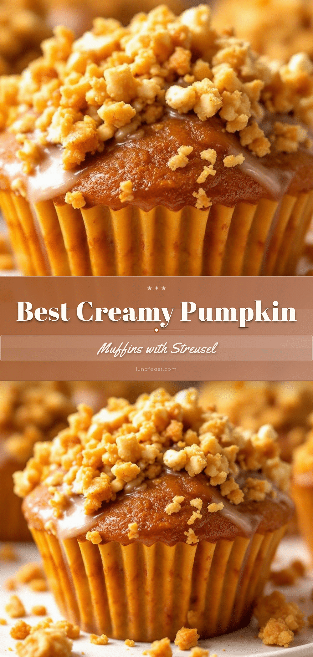 Creamy Pumpkin Cream Cheese Muffins recipe