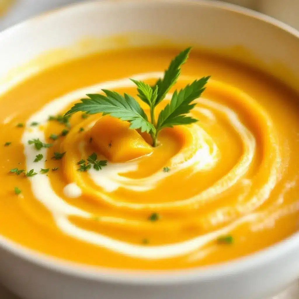 creamy roasted acorn squash bisque - featured image