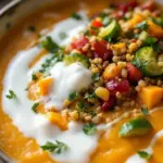 creamy roasted butternut squash soup with coconut milk - featured image