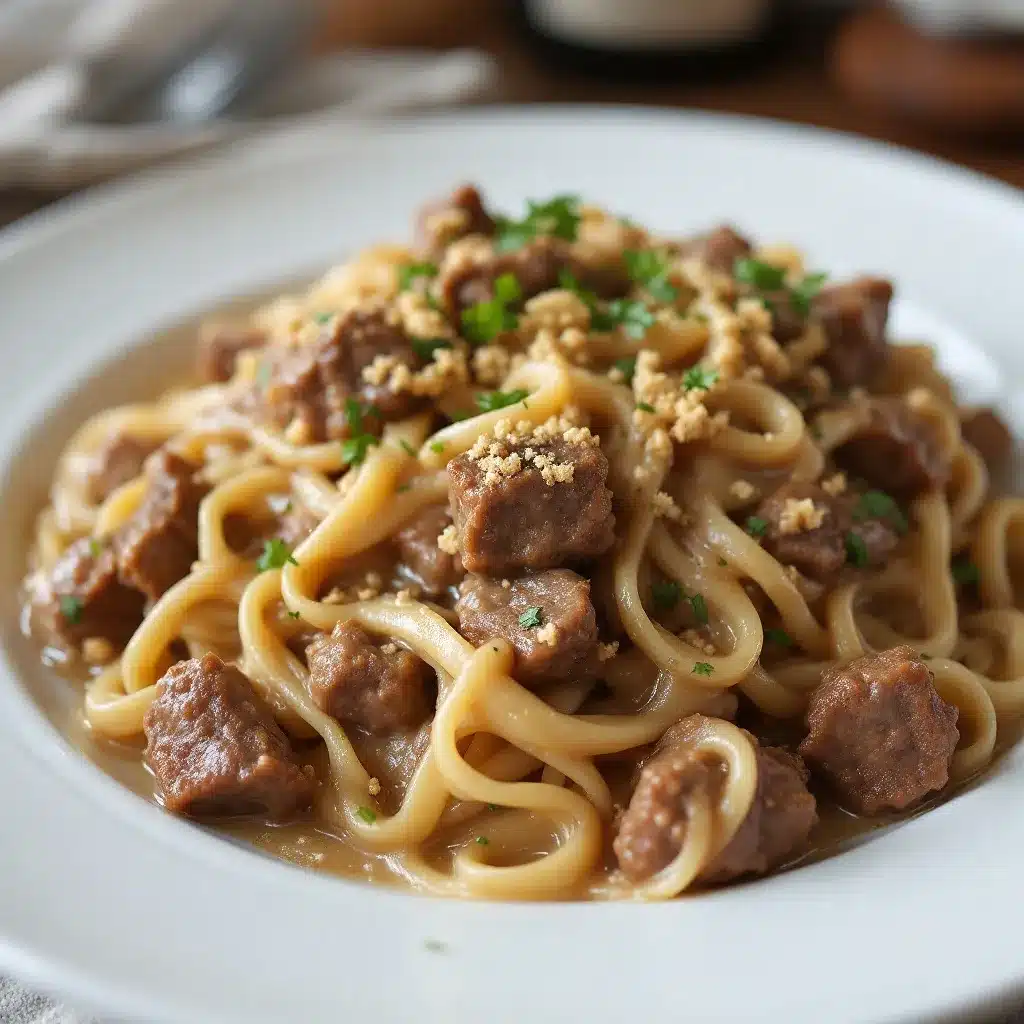creamy slow cooker beef stroganoff preparation steps