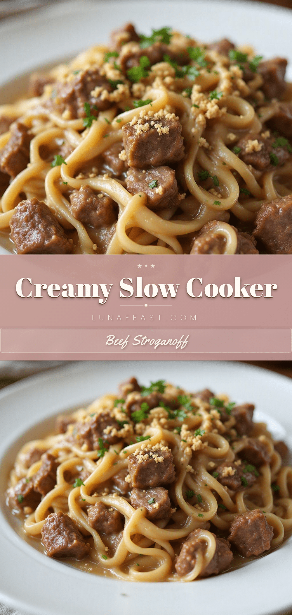 creamy slow cooker beef stroganoff recipe