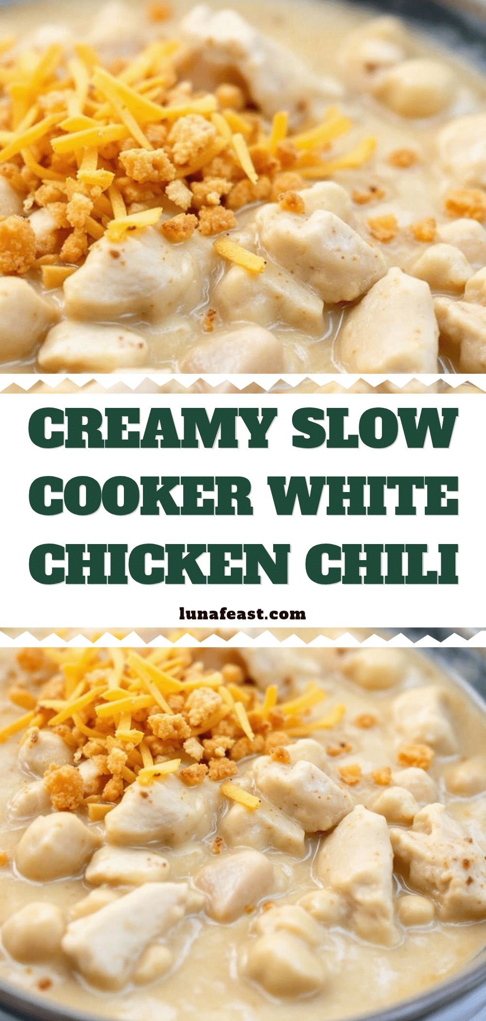 creamy slow cooker white chicken chili recipe