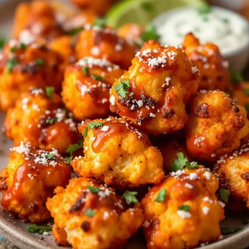 Crispy Air Fryer Buffalo Cauliflower Bites preparation steps