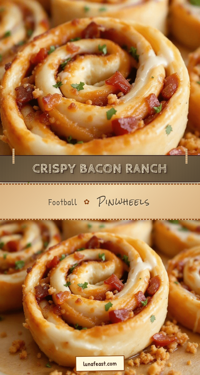 crispy bacon ranch football pinwheels recipe