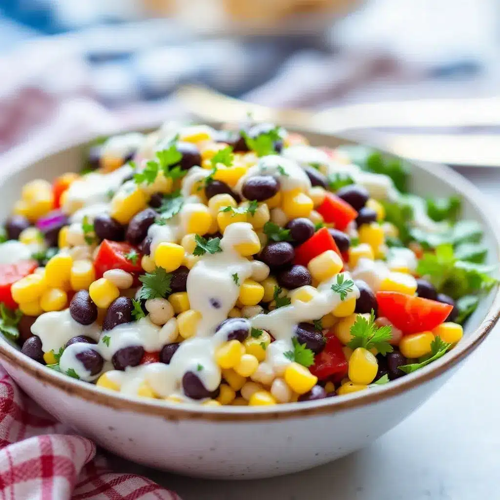 Crispy Grilled Corn and Black Bean Salad preparation steps