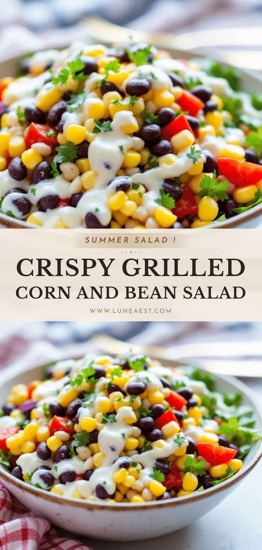 Crispy Grilled Corn and Black Bean Salad recipe