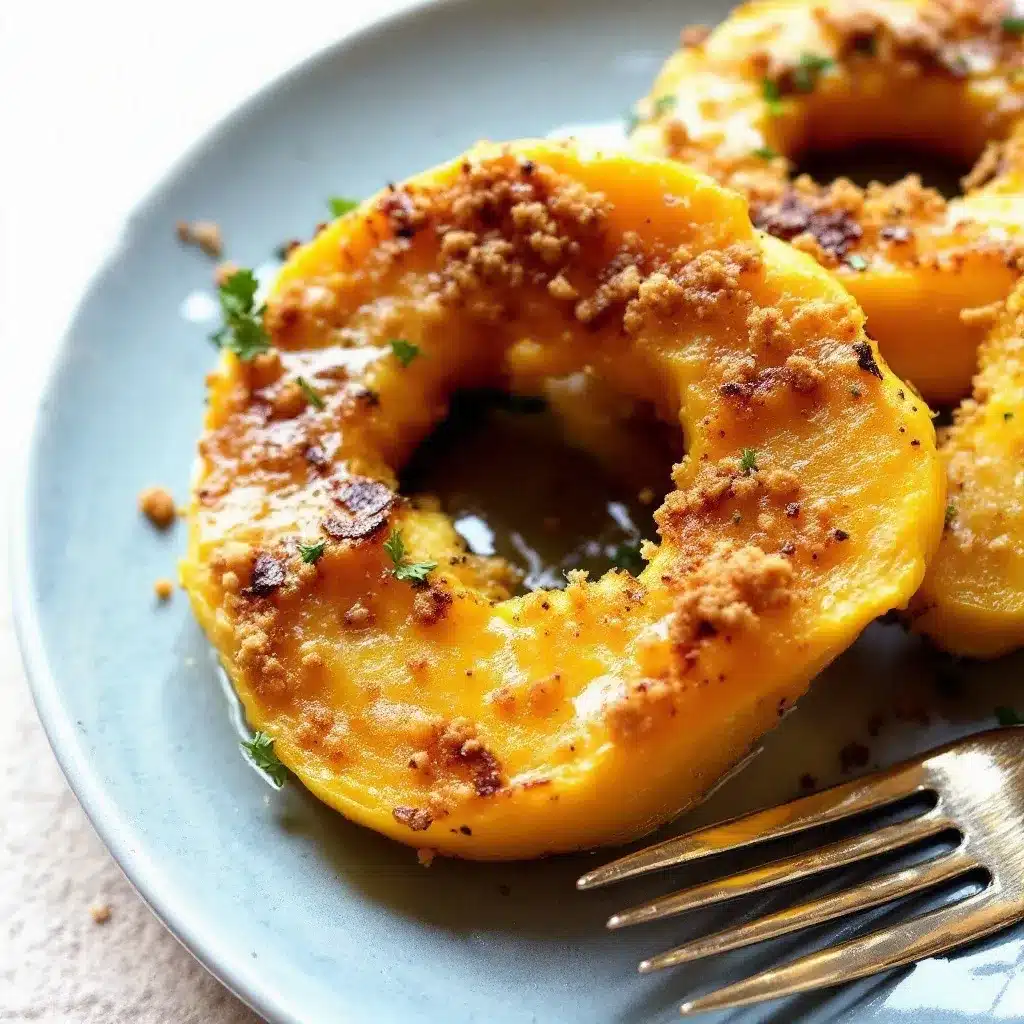 crispy maple butter delicata squash rings preparation steps