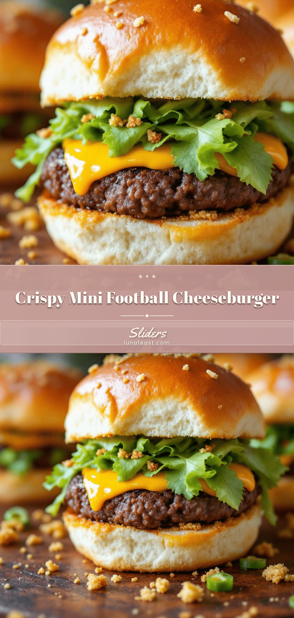 crispy mini football cheeseburger sliders recipe