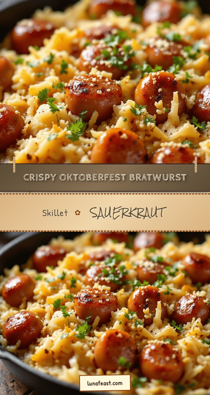 Crispy Oktoberfest Bratwurst and Sauerkraut Skillet recipe