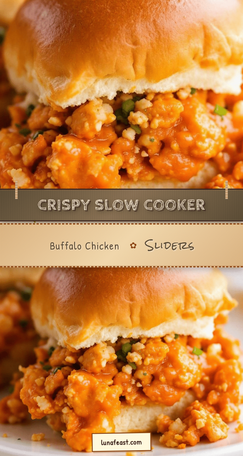 Crispy Slow Cooker Buffalo Chicken Sliders recipe