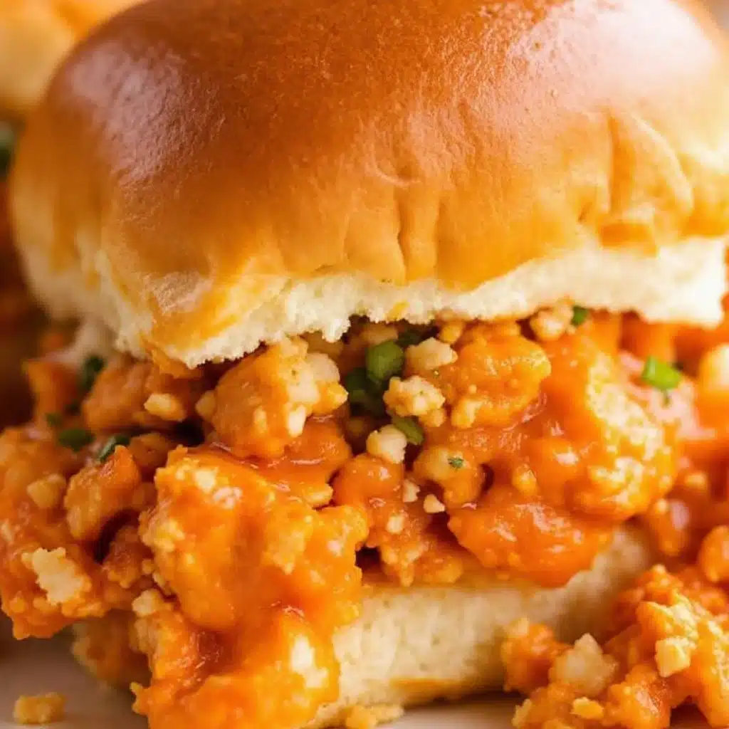 Crispy Slow Cooker Buffalo Chicken Sliders - featured image