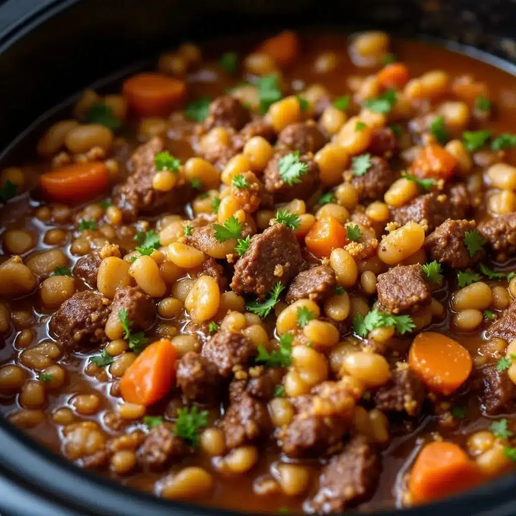 crockpot beef and barley stew preparation steps