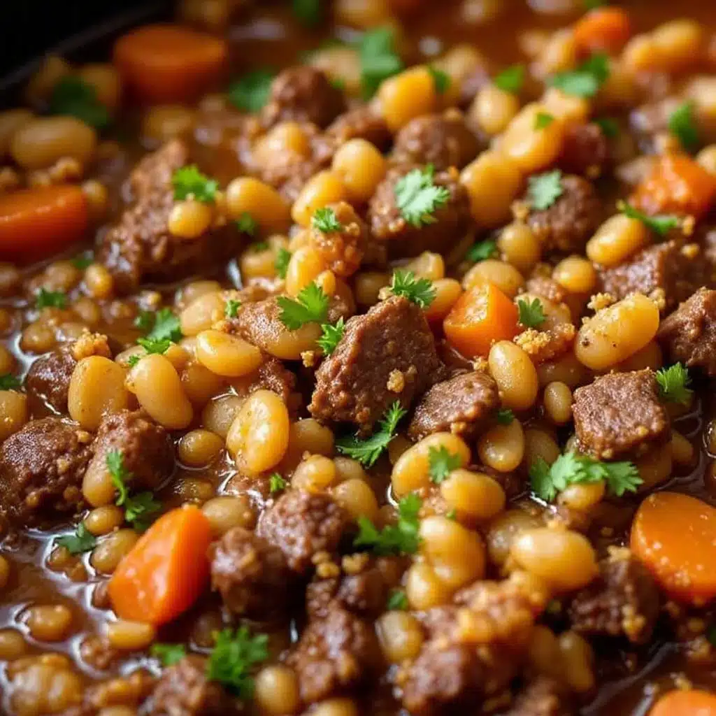 crockpot beef and barley stew - featured image