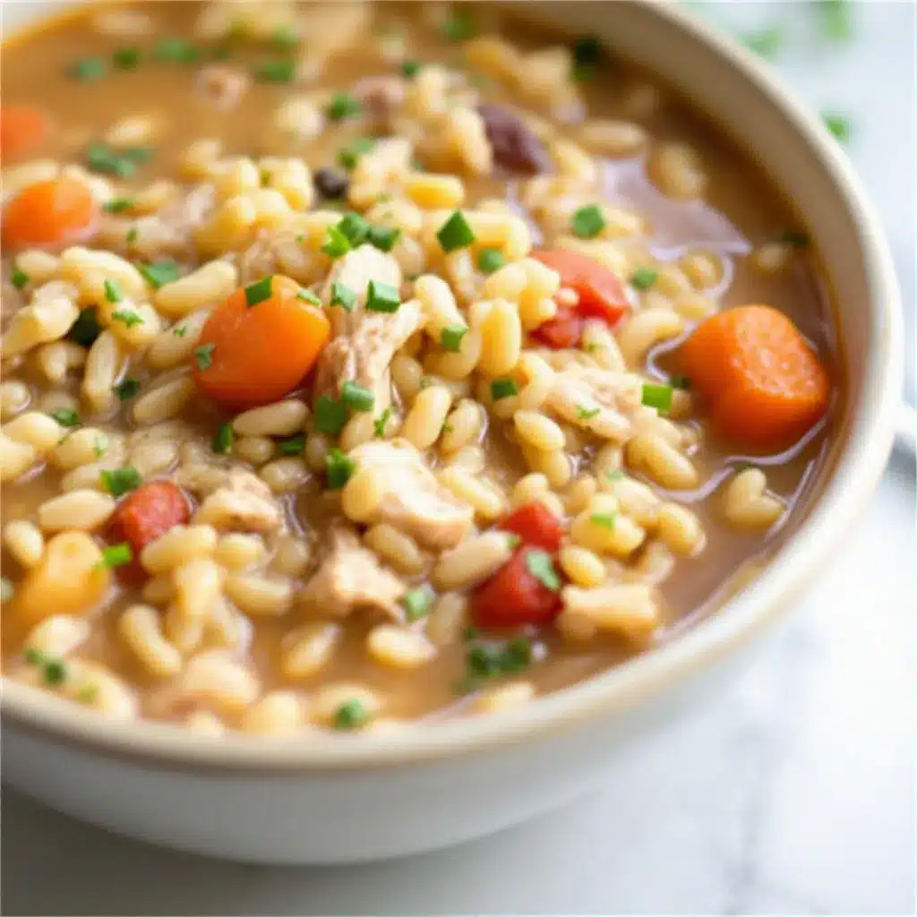 crockpot chicken and wild rice soup preparation steps