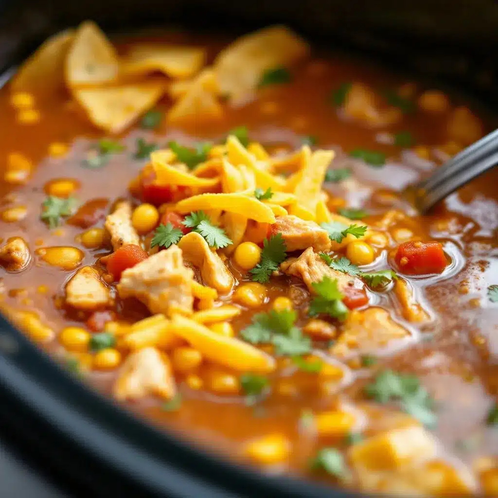 crockpot chicken tortilla soup preparation steps