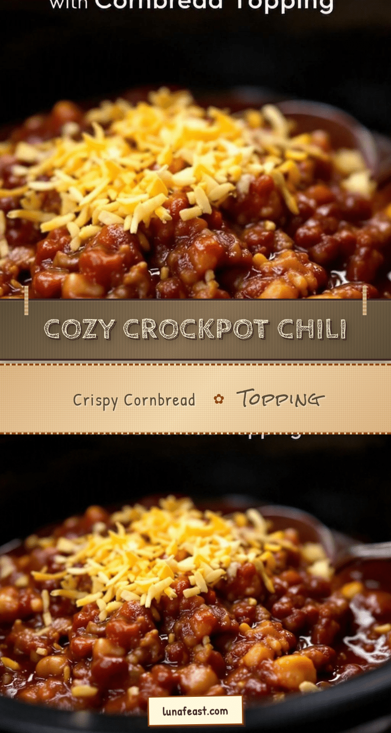 crockpot chili with cornbread topping recipe