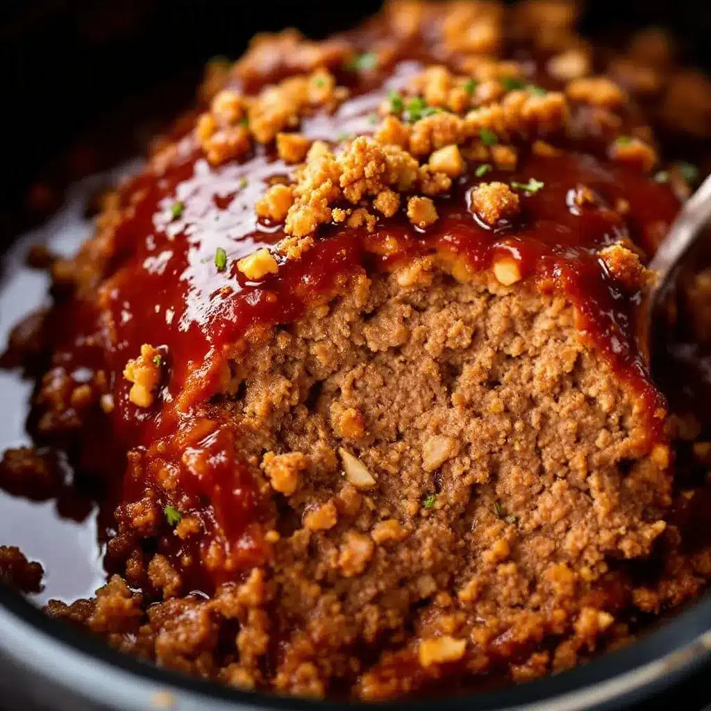 crockpot meatloaf with brown sugar glaze preparation steps