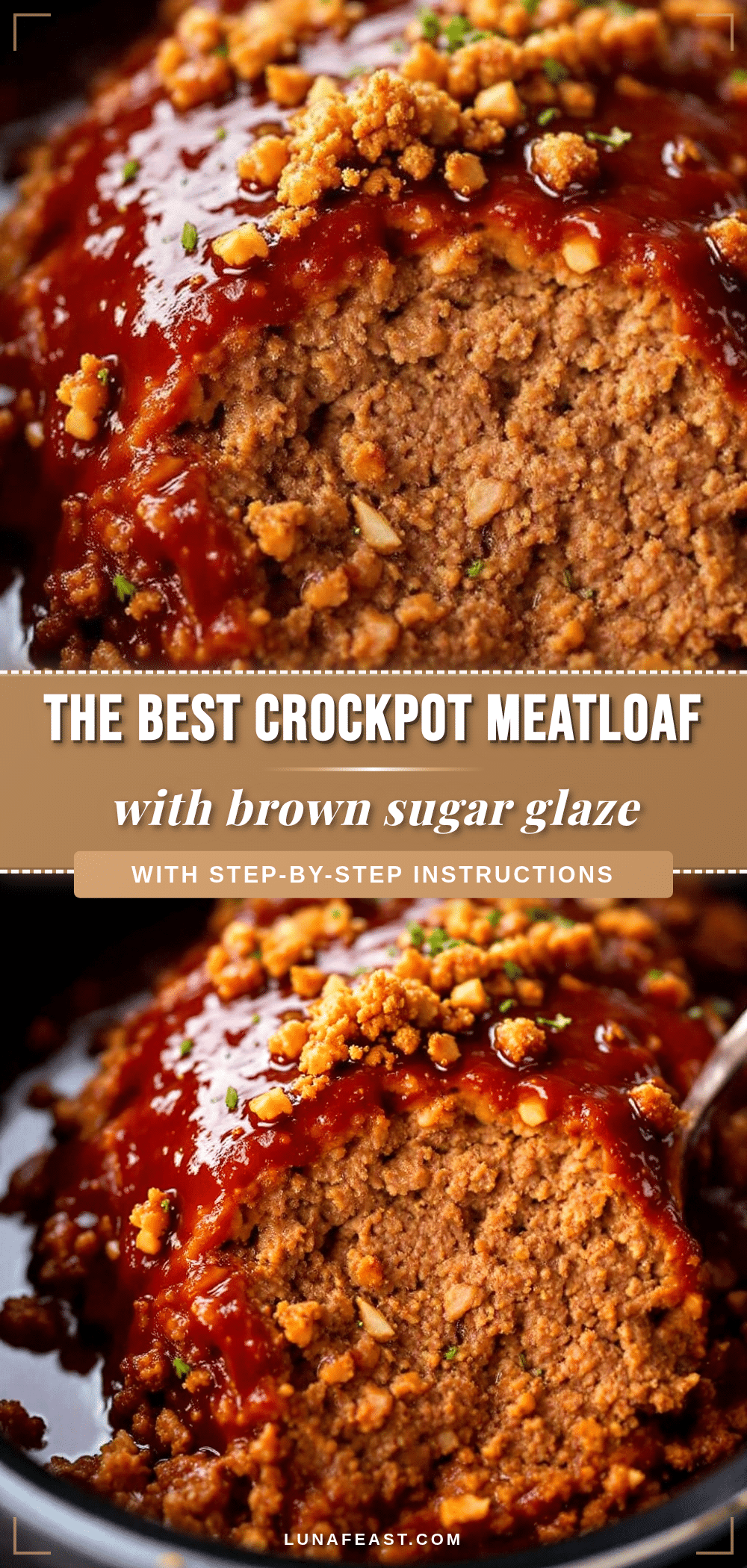 crockpot meatloaf with brown sugar glaze recipe