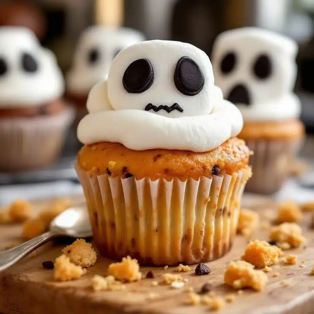 cute ghost cupcakes preparation steps