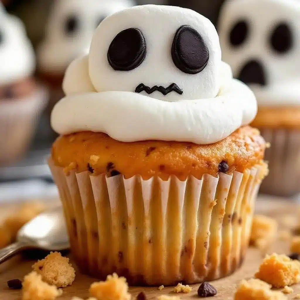 cute ghost cupcakes - featured image