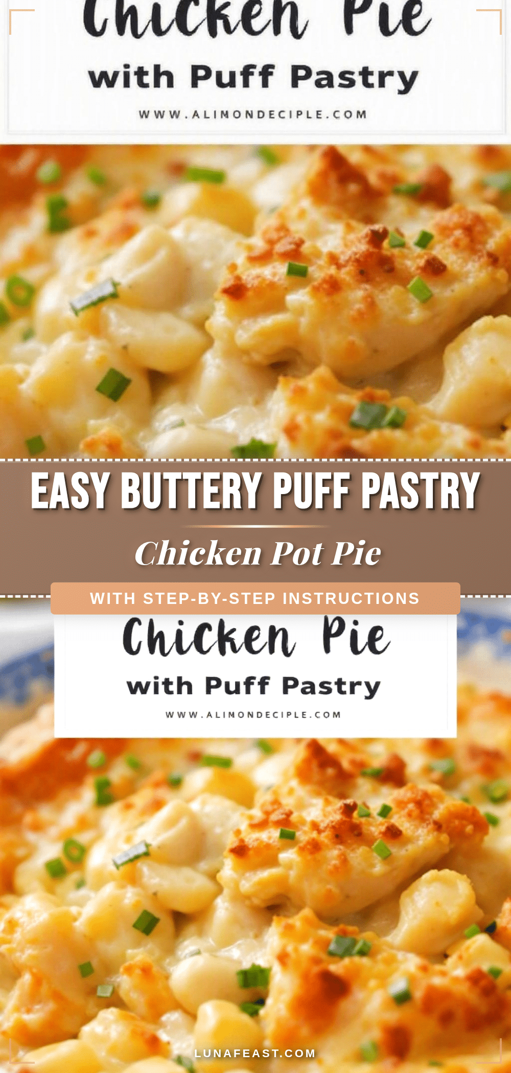 easy chicken pot pie with puff pastry recipe