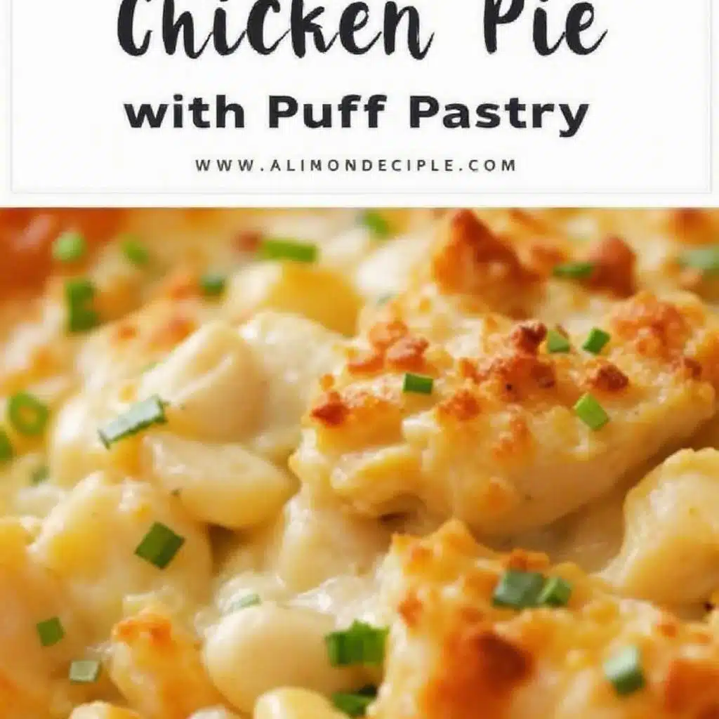 easy chicken pot pie with puff pastry - featured image