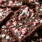 easy festive peppermint chocolate bark - featured image