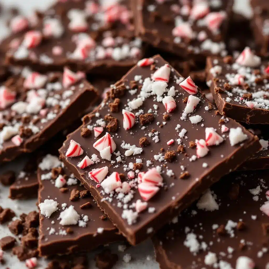 easy festive peppermint chocolate bark preparation steps