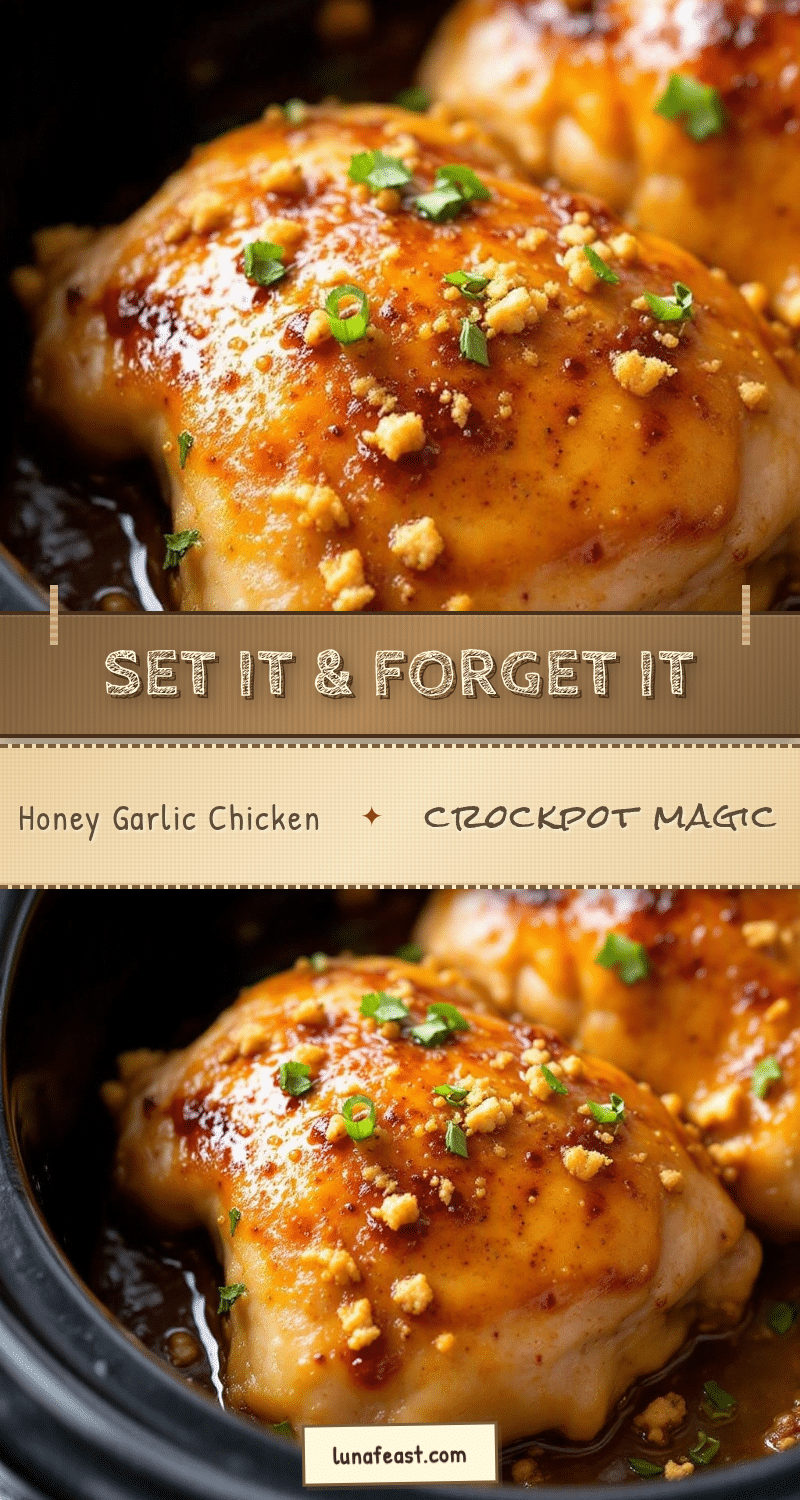 easy honey garlic crockpot chicken thighs recipe