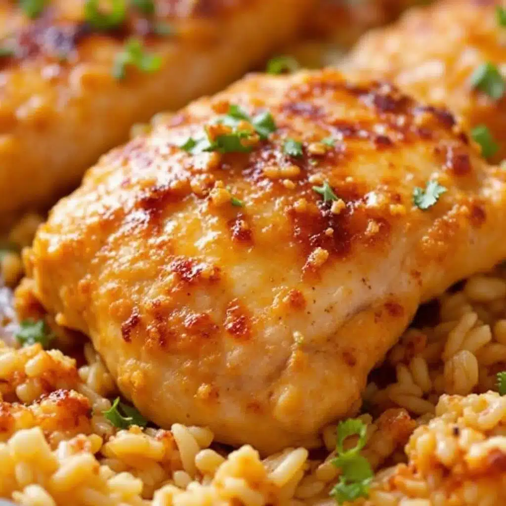 Easy One-Pan Chicken Thigh and Rice Bake - featured image