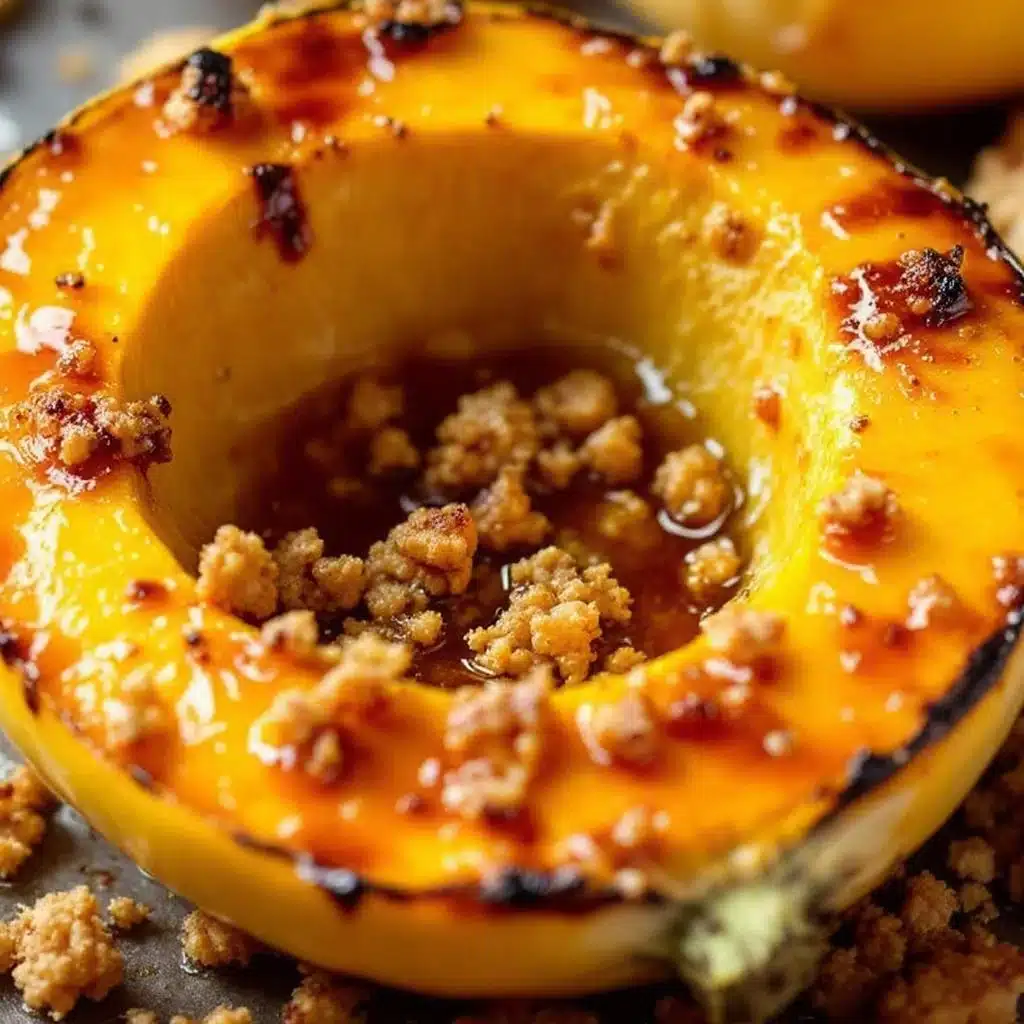 easy roasted delicata squash with maple glaze - featured image