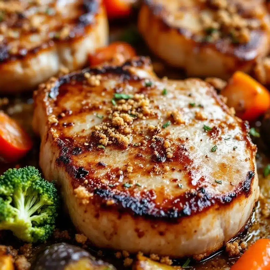 easy sheet pan pork chops - featured image
